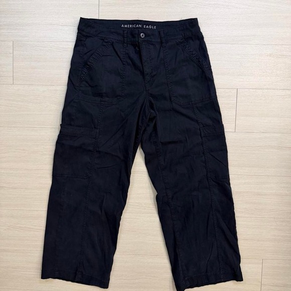 American Eagle Outfitters Pants - American Eagle Stovepipe Black Cargo Pants Womens Size 10 Short